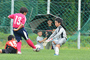 2019年6月29日に開催された第4回パール金属カップ県央地区少年サッカー大会の様子