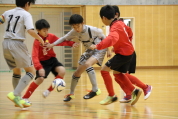 2019年12月22日に開催された第27回東北電力杯新潟県少年フットサル大会県央ブロック予選決勝リーグの様子