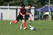 U-11サッカー大会県央決勝の様子