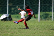 U-11サッカー大会県央決勝の様子