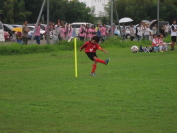 2014年8月9日に開催されたしんきんカップ第12回キッズサッカー大会県央決勝トーナメントの様子