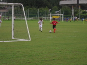 2014年8月9日に開催されたしんきんカップ第12回キッズサッカー大会県央決勝トーナメントの様子