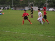 2014年8月9日に開催されたしんきんカップ第12回キッズサッカー大会県央決勝トーナメントの様子