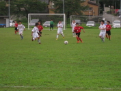 2014年8月9日に開催されたしんきんカップ第12回キッズサッカー大会県央決勝トーナメントの様子