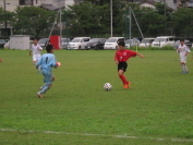 2014年8月9日に開催されたしんきんカップ第12回キッズサッカー大会県央決勝トーナメントの様子